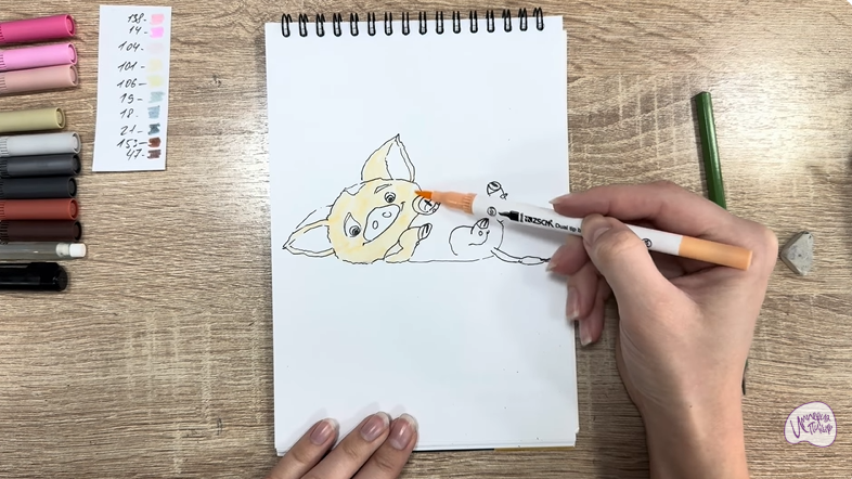 Рисуем Пуа из "Моана"