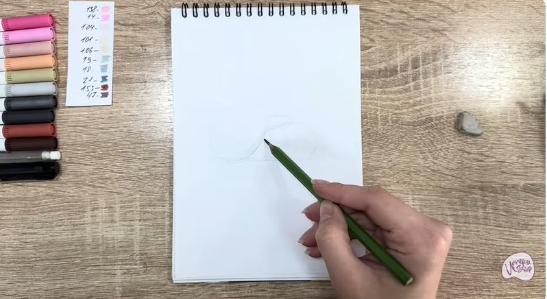 Рисуем Пуа из "Моана"