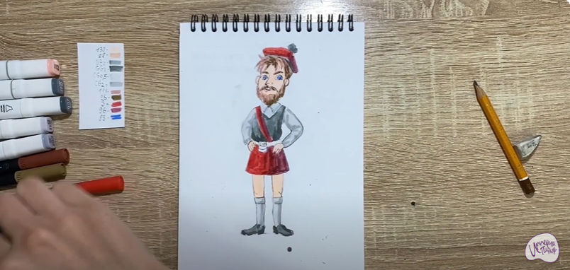 Рисуем Шотландец