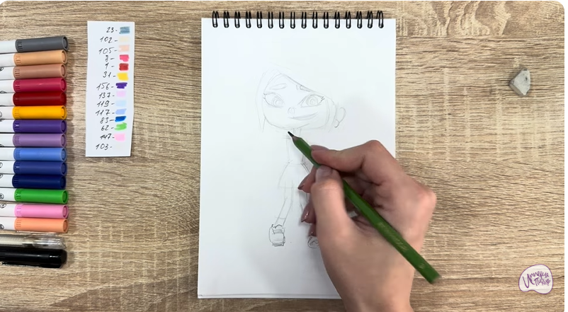 Рисуем Ксю из «Живой гараж»