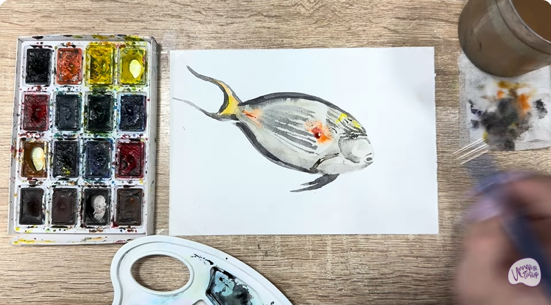 Рисуем Рыба-хирург