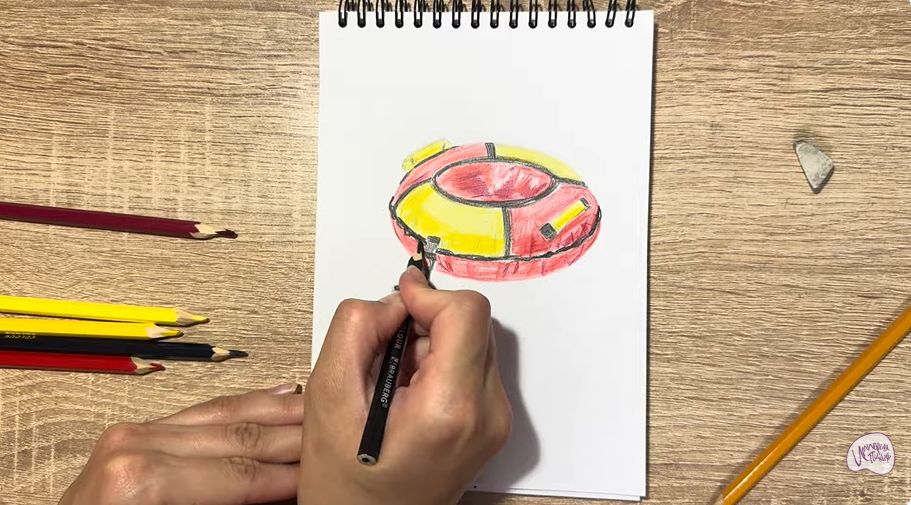 Рисуем Ватрушка для катания