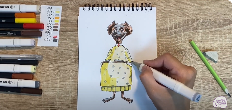 Рисуем Ванда из "Монстры на каникулах"