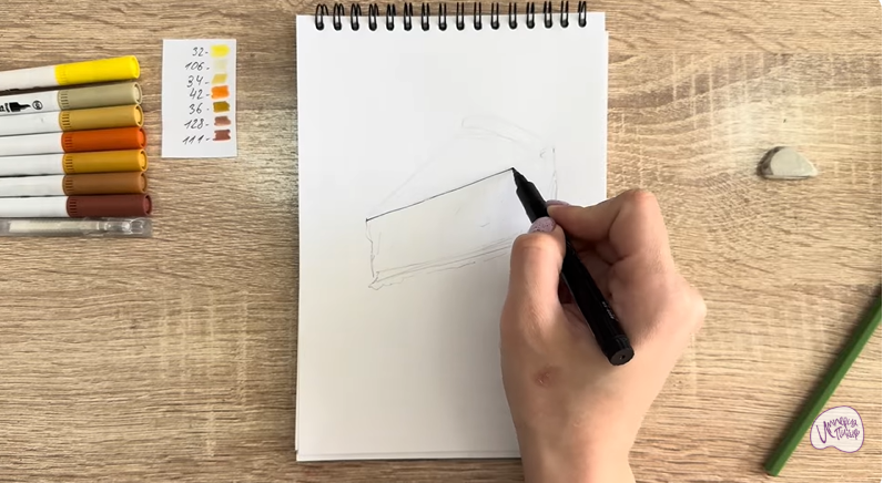 Рисуем Кусочек чизкейка