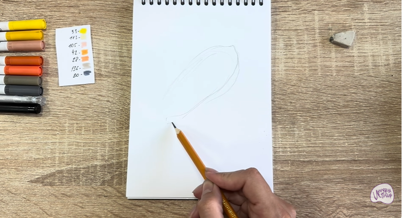 Рисуем Стейк из форели