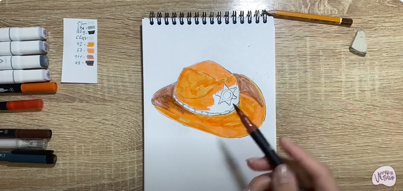 Рисуем Шляпа шерифа