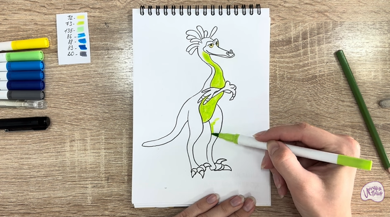 Рисуем Веган из «Доктор Динозавров»