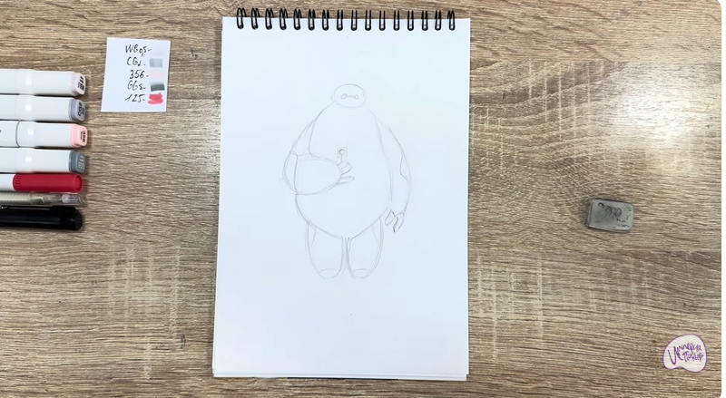 Рисуем Бэймакс из «Город героев»