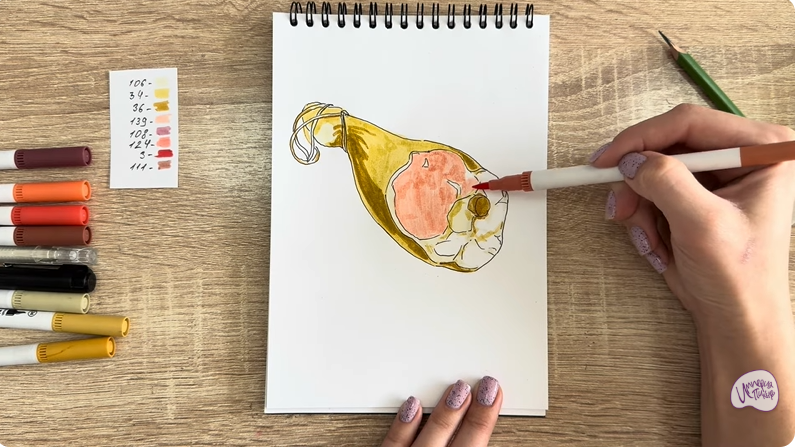 Рисуем Окорок