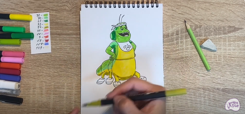Рисуем Вупсень из "Лунтика"