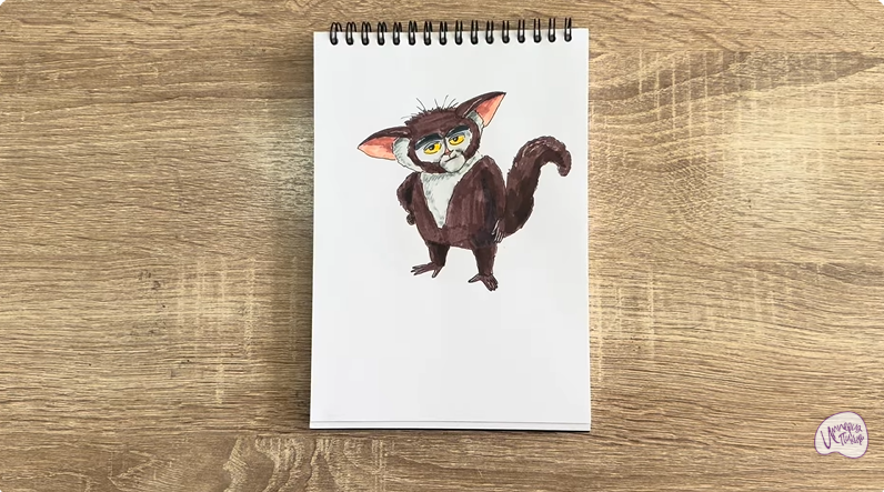 Рисуем Морис из "Мадагаскар"