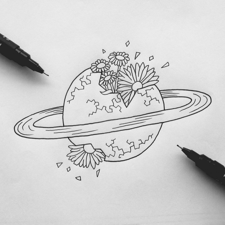 Рисуем Рисунки черной ручкой