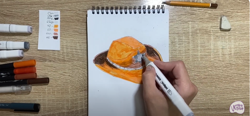 Рисуем Шляпа шерифа