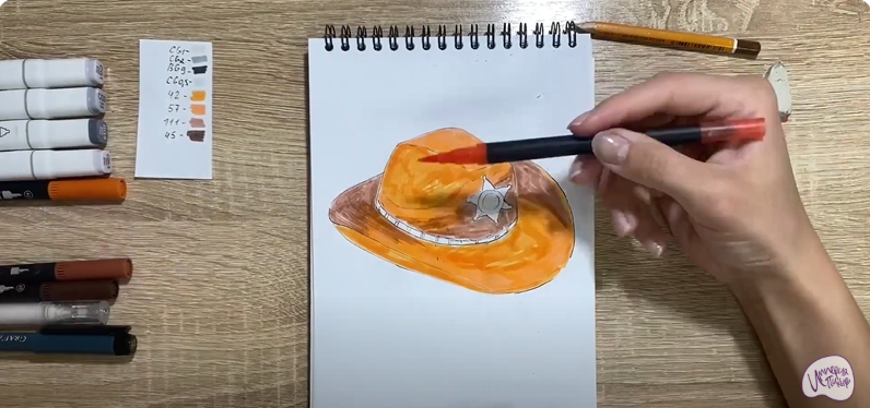 Рисуем Шляпа шерифа