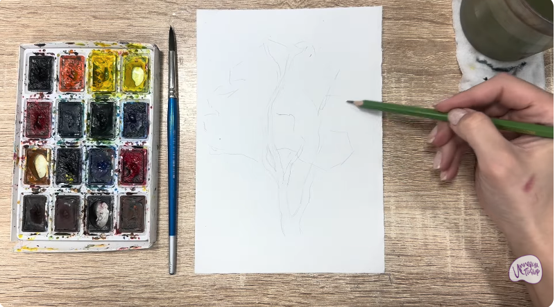 Рисуем Бархат амурский