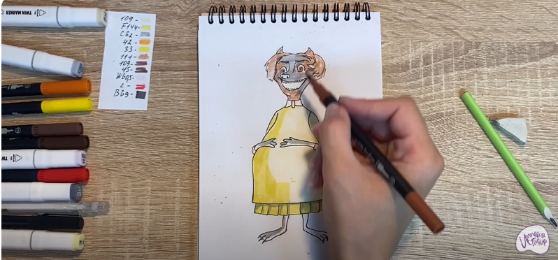 Рисуем Ванда из "Монстры на каникулах"