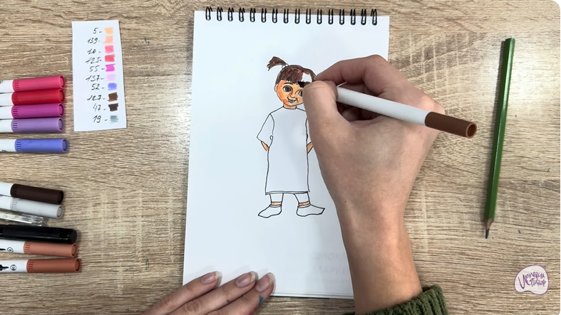 Рисуем Бу из «Корпорации монстров»