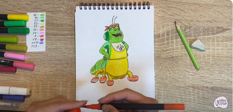 Рисуем Вупсень из "Лунтика"