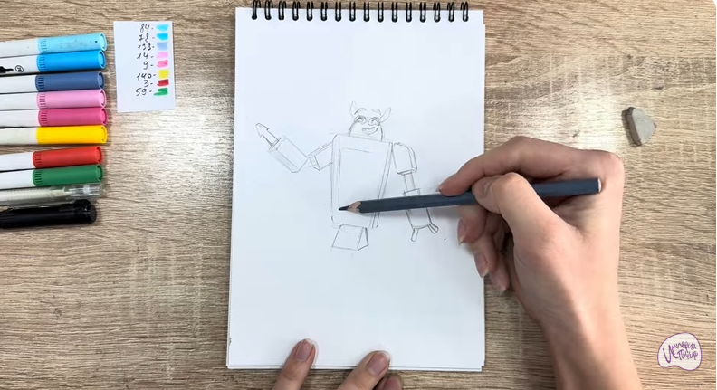 Рисуем Рем из "Живой гараж"