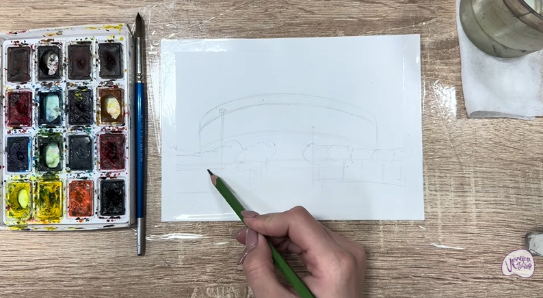 Рисуем Стадион Краснодар