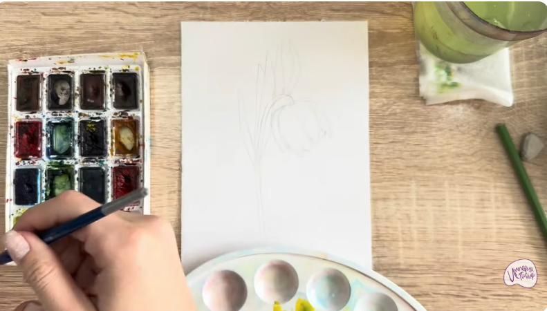 Рисуем Желтый рябчик