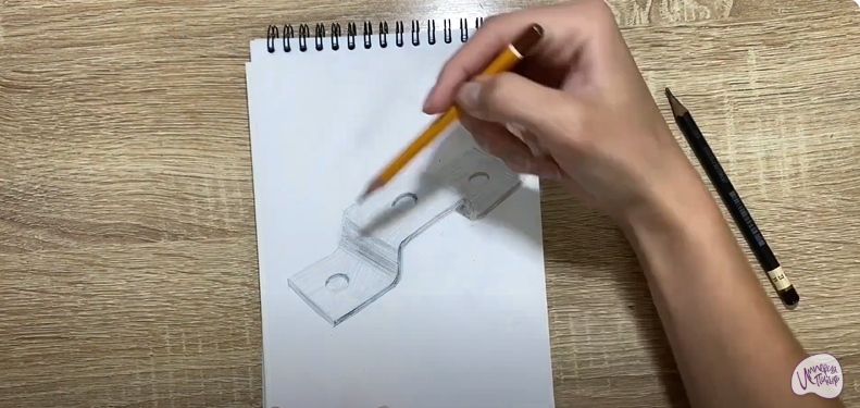 Рисуем Соединительная скоба