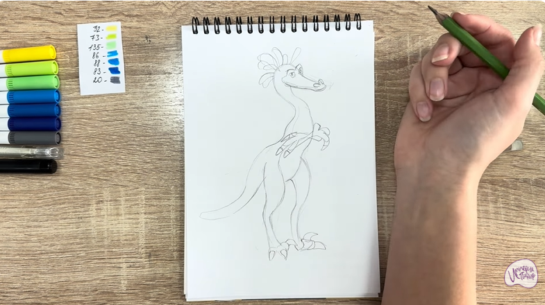 Рисуем Веган из «Доктор Динозавров»