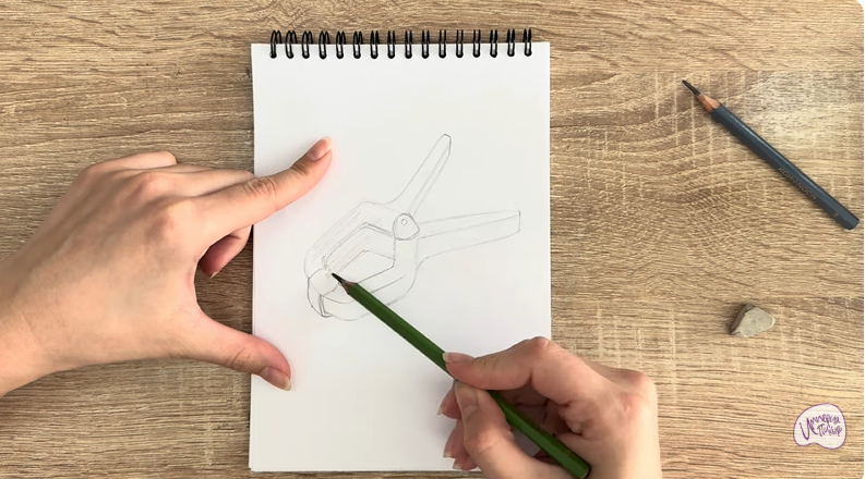 Рисуем Пластиковый зажим