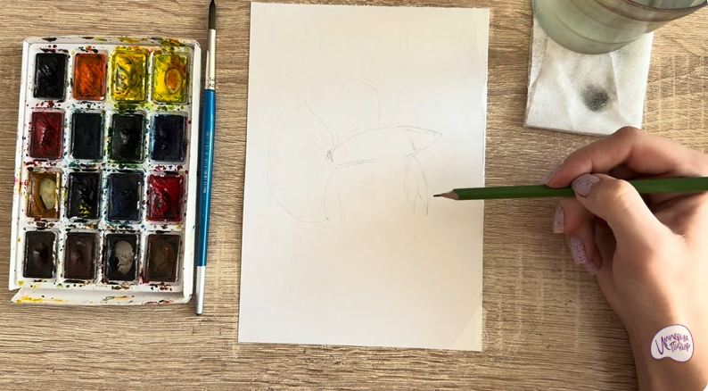 Рисуем Рыба петушок