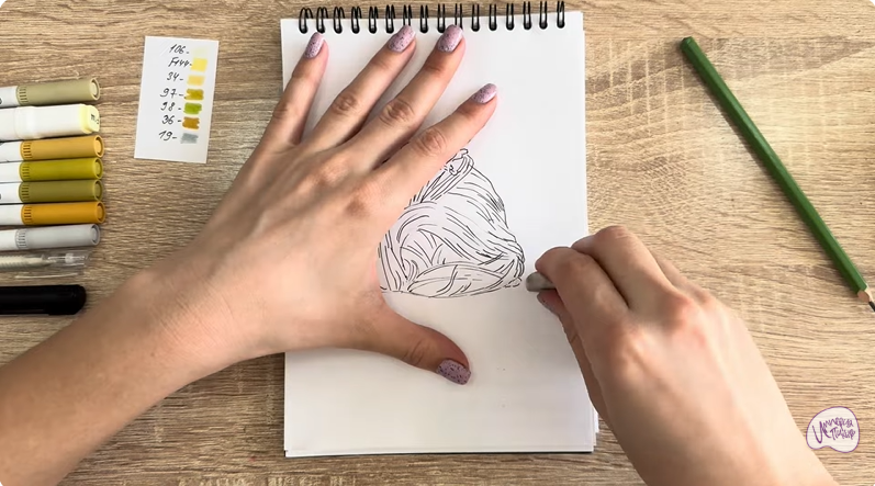 Рисуем Пишмание с фисташками