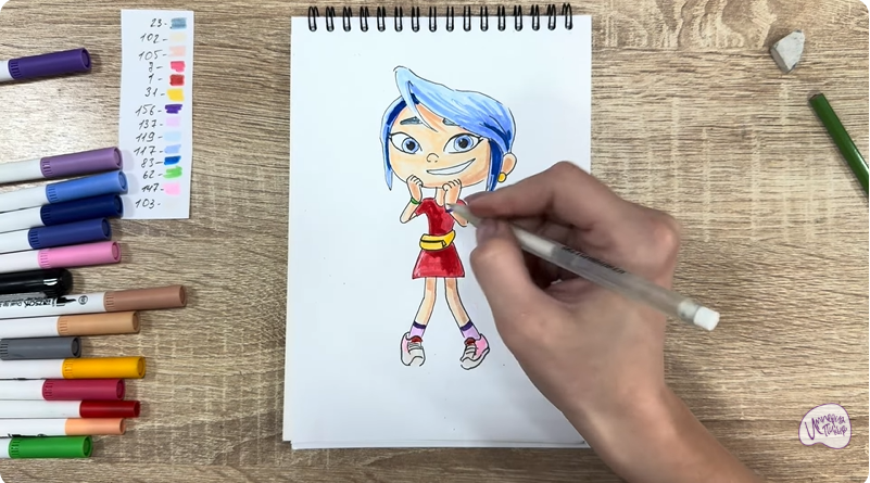 Рисуем Ксю из «Живой гараж»