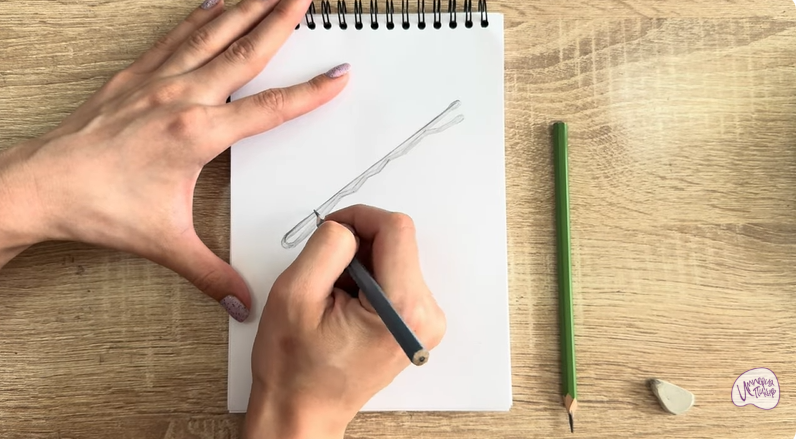 Рисуем Невидимка для волос