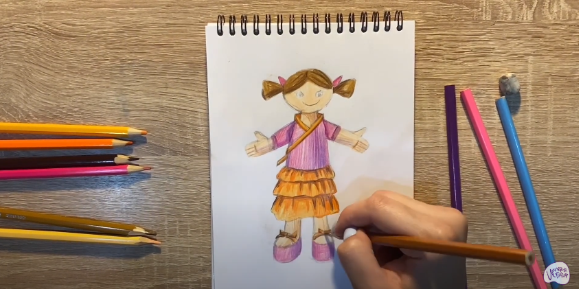 Рисуем Текстильная кукла