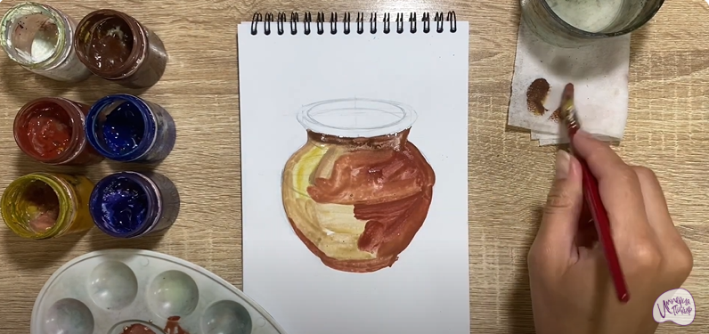 Рисуем Глиняный горшок