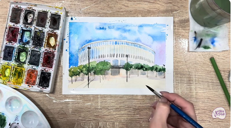 Рисуем Стадион Краснодар