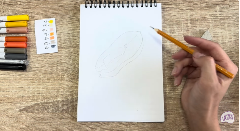 Рисуем Стейк из форели