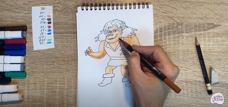 Рисуем Косолапый из мультфильма "Маракуда"