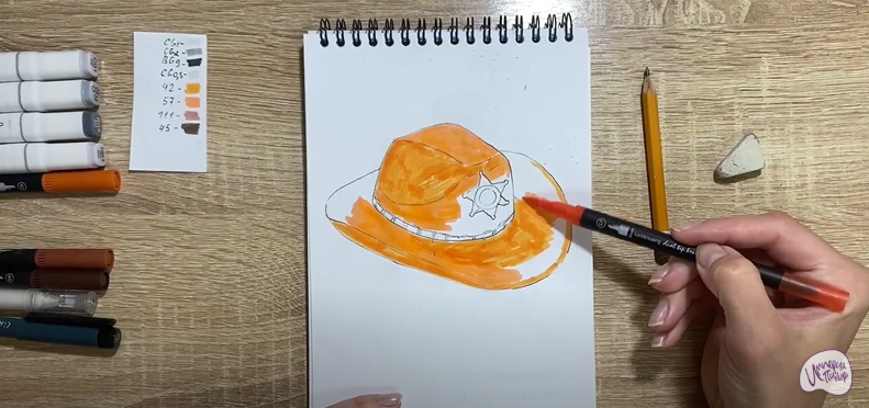 Рисуем Шляпа шерифа
