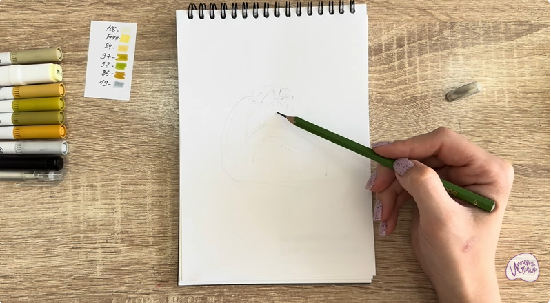 Рисуем Пишмание с фисташками