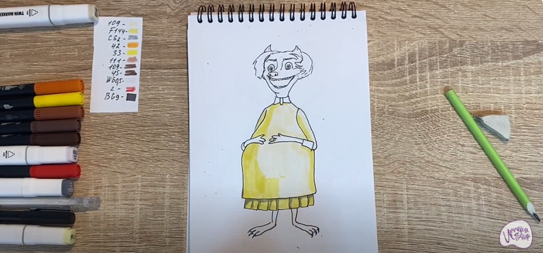 Рисуем Ванда из "Монстры на каникулах"
