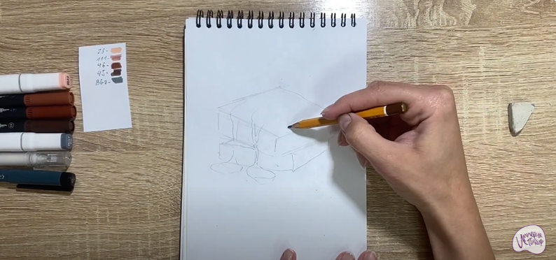 Рисуем Шоколадный брауни