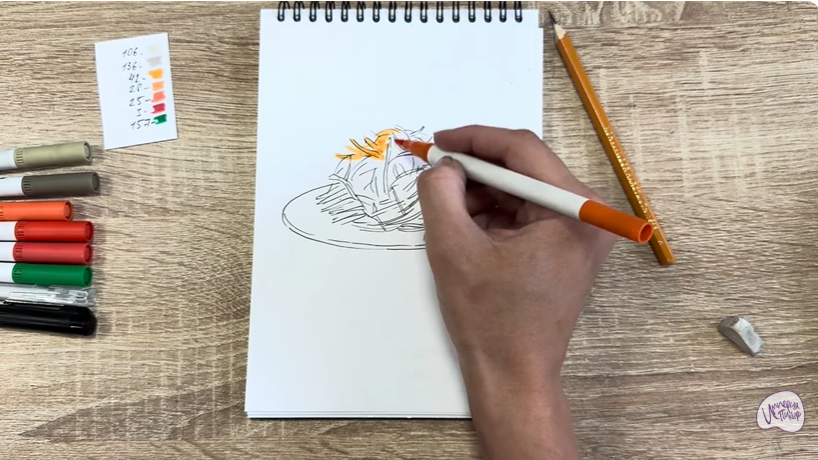 Рисуем Морковь по-корейски