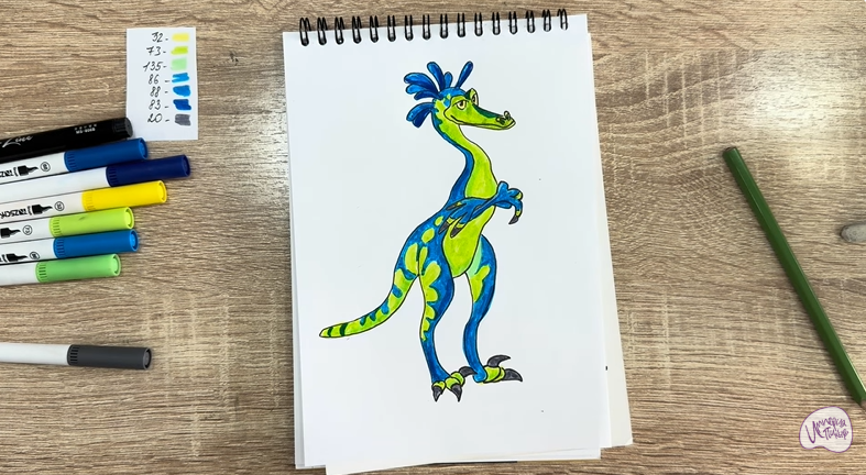 Рисуем Веган из «Доктор Динозавров»