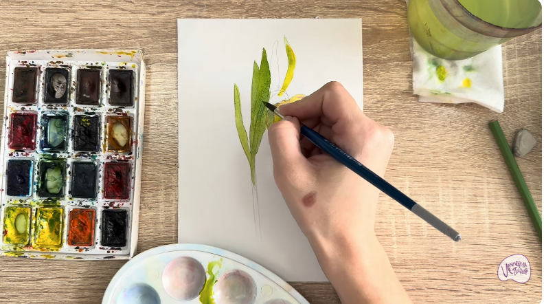 Рисуем Желтый рябчик