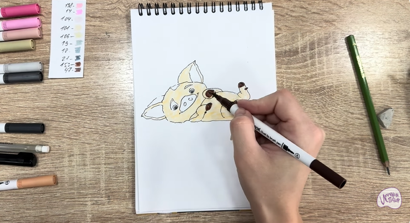 Рисуем Пуа из "Моана"