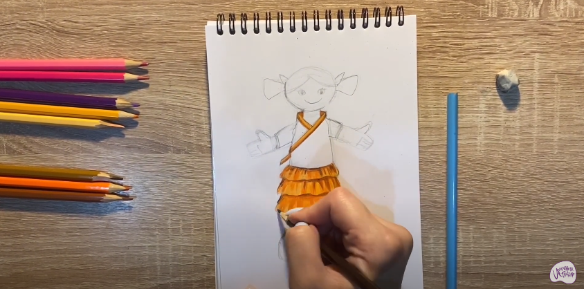 Рисуем Текстильная кукла