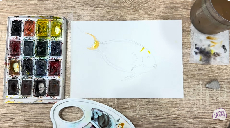 Рисуем Рыба-хирург