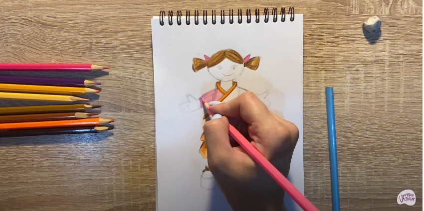 Рисуем Текстильная кукла