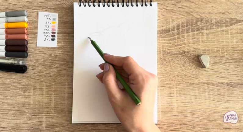 Рисуем Морис из "Мадагаскар"