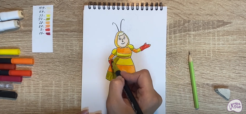 Рисуем Баба Капа из "Лунтика"